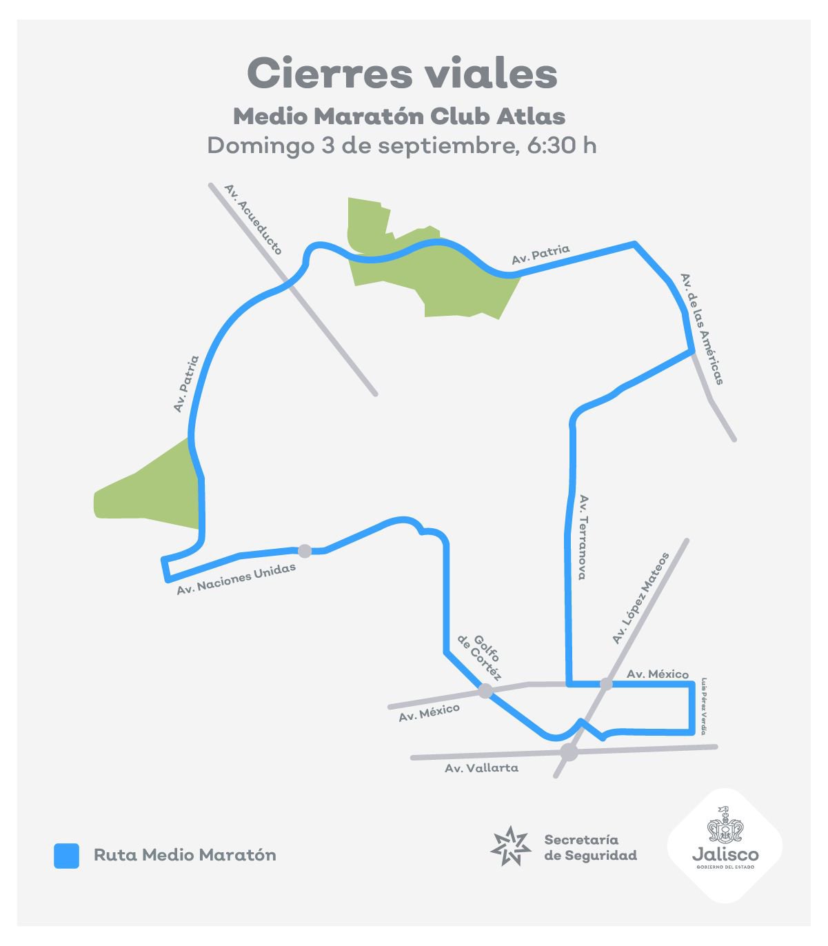 Cu Les Ser N Los Cierres Viales Por Medio Marat N Del Atlas Tr Fico Zmg