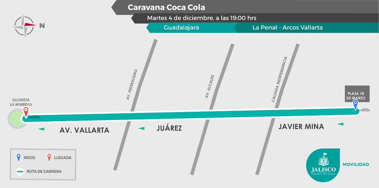 Cierres viales por caravana Coca Cola Tr fico ZMG