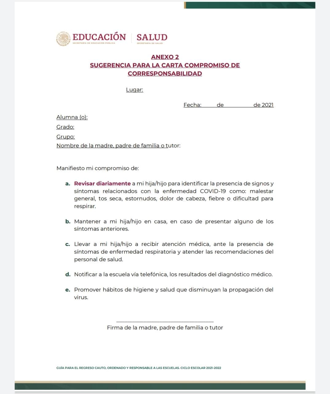 Sep Así Puedes Tramitar La Carta Compromiso Para El Regreso A Clases 8883