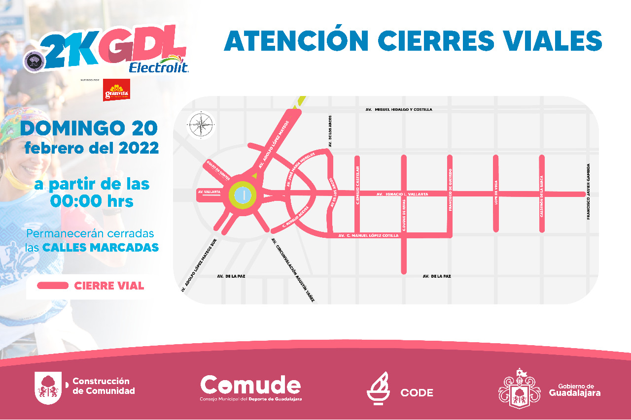 Preparan Cierres Viales Este Fin De Semana Por Maratón En GDL